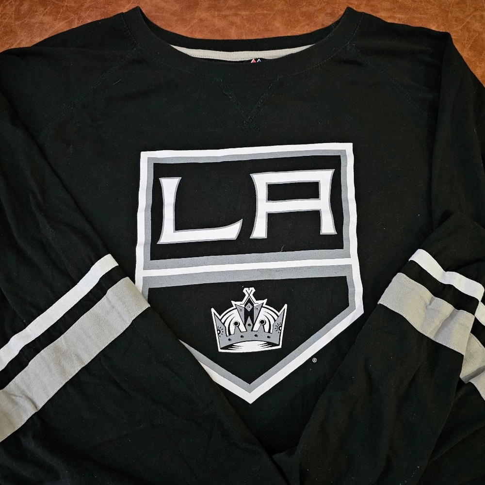 Los Angeles Kings heavy long sleeve shirt, men’s 5XL, 100% cotton, NHL